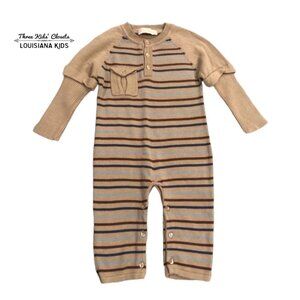 Toffee Moon 6-9m Striped Sweater Romper